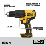Kit Taladro Perc.+ Atornillador 20v + 2 Bat Dewalt Dck223d2 - Imagen 2