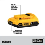 Kit Taladro Perc.+ Atornillador 20v + 2 Bat Dewalt Dck223d2 - Imagen 4